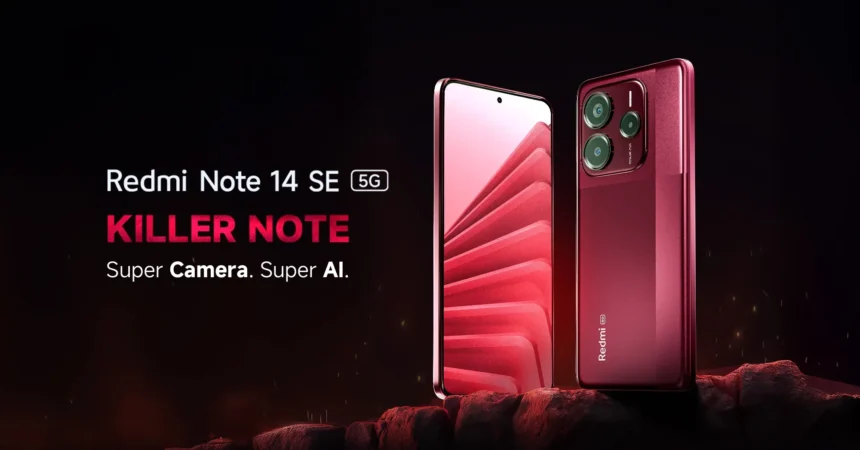 Redmi Note 14 SE 5G front and back view